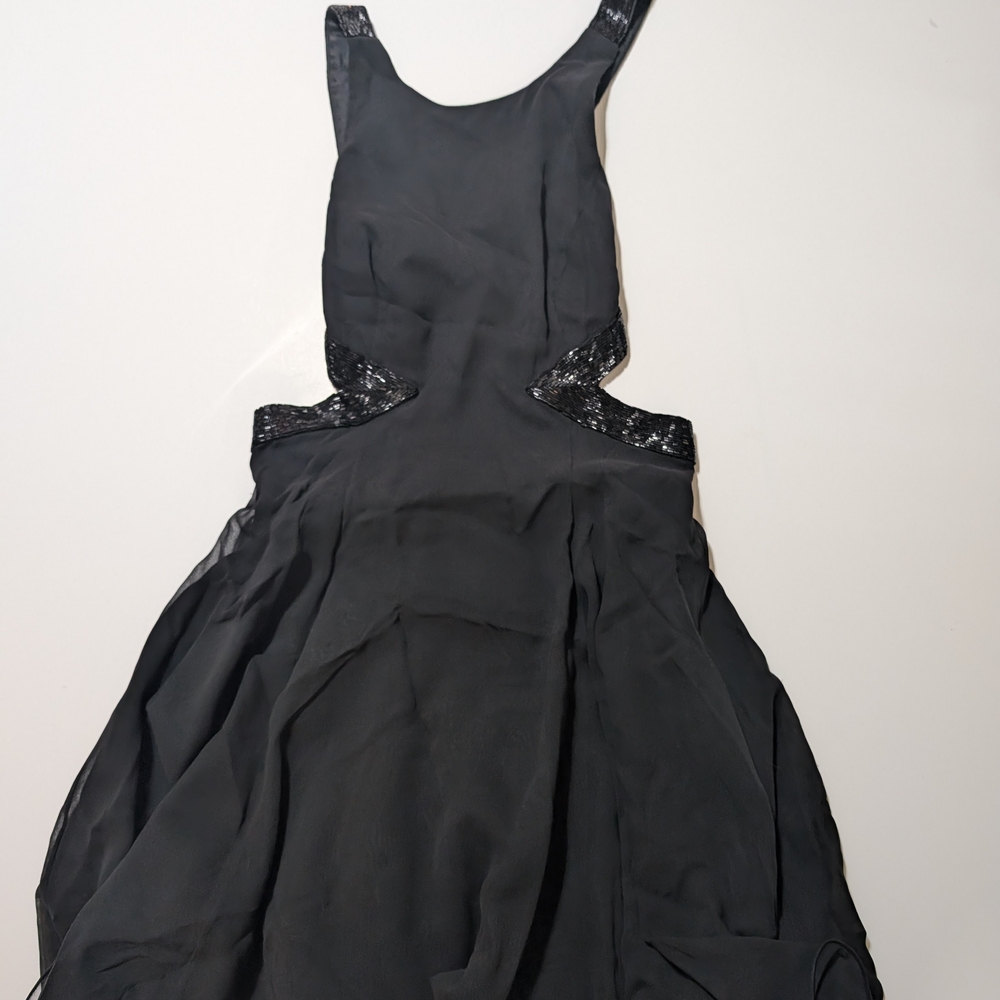 Cache Black Pleated Halter Sundress